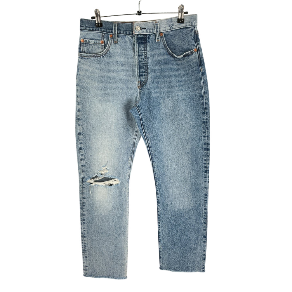 Levi's Two Tone Blue 501 Straight Denim Jeans Size 29 - Picture 2 of 4